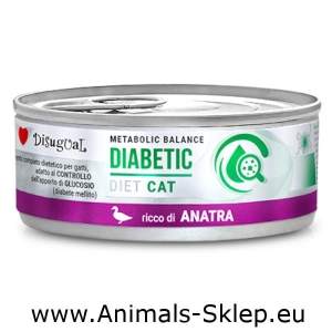 Disugual Karma mokra dla kota Weterynaryjna Diabetic Kaczka 85g