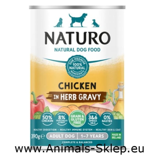 Naturo Grain Free kurczak ziemniak w sosie 390g
