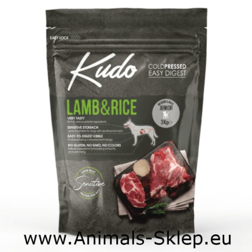 Kudo Jagnięcina Ryż Medium Maxi Junior 3kg