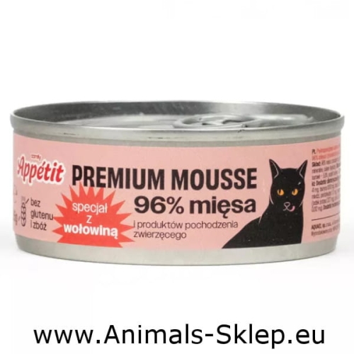 Comfy Appetit Premium puszka dla kota z wołowiną 85g