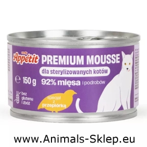 Comfy Appetit Premium Sterilized puszka dla kota z przepiórką 150g