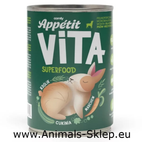 Comfy Appetit Vita puszka dla psa królik 400g
