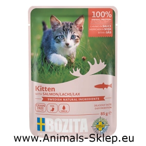 Bozita Kitten saszetka kawałki w sosie z łososiem 85g