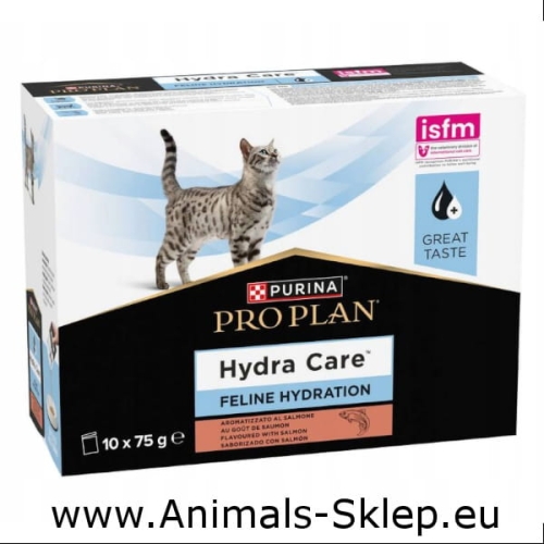 Purina Pro Plan Hydra Care suplement nawadniający dla kota o smaku łososia 10x 75g