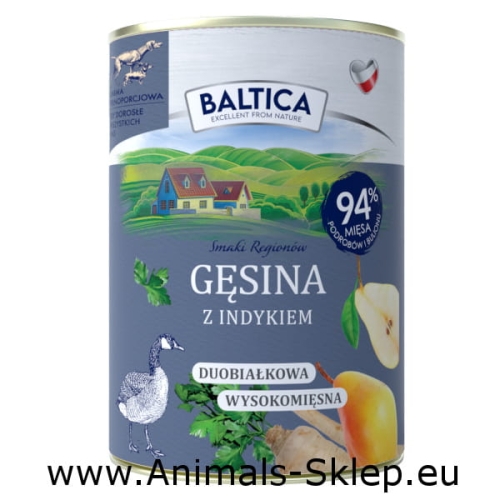 Baltica Smaki Regionów Gęsina z Indykiem 400g