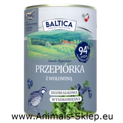 Baltica Smaki Regionów Przepiórka z wołowiną 400g