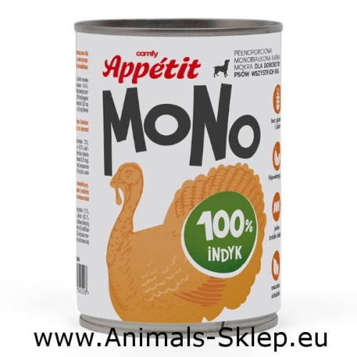 Comfy Appetit monobiałkowa puszka dla psa indyk 400g