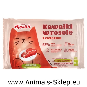 Comfy Appetit dla kotów sterylizowanych saszetka z cielęciną w rosole 4x85g
