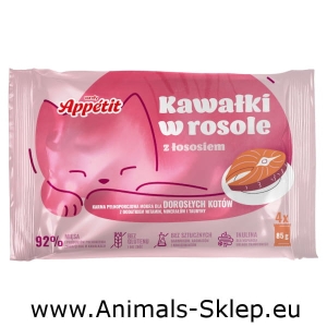 Comfy Appetit dla kotów dorosłych saszetka z łososiem  w rosole 4x85g