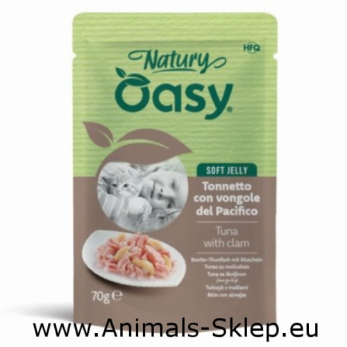 Oasy Natury Tuńczyk Małże saszetka dla kota 70g
