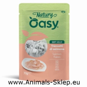 Oasy Natury Łosoś saszetka dla kota 70g