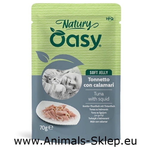 Oasy Natury Tuńczyk Kalmary saszetka dla kota 70g
