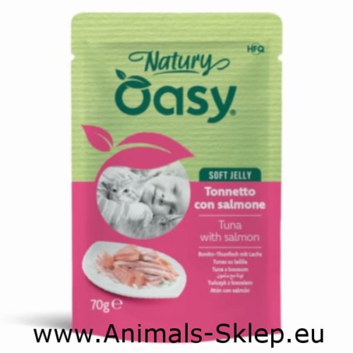 Oasy Natury tuńczyk łosoś saszetka dla kota 70g