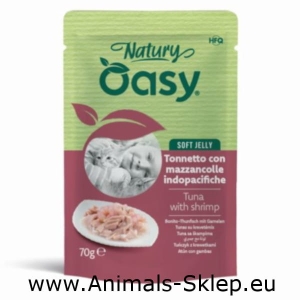 Oasy Natury tuńczyk krewetki saszetka dla kota 70g