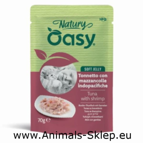 Oasy Natury tuńczyk krewetki saszetka dla kota 70g