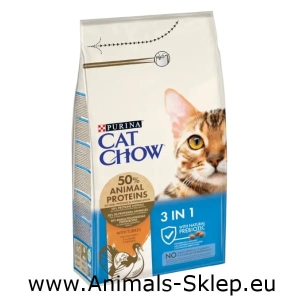 Purina Cat Chow Feline 3in1 Turkey z indykiem 1,5kg