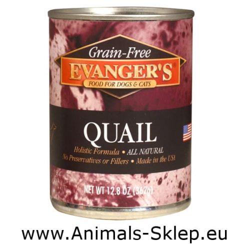 Evanger's Grain Free Quail Przepiórka 362g