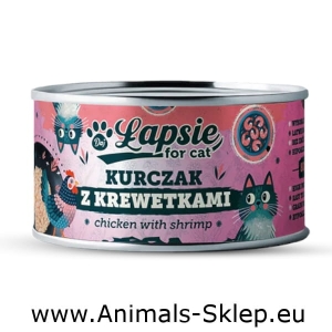 Happy Snacky Łapsie dla kota Kurczak z krewetkami w bulionie 80g