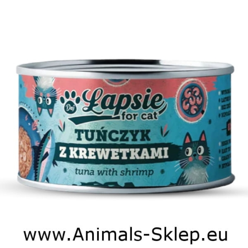 Happy Snacky Łapsie dla kota tuńczyk z krewetkami w bulionie 80g