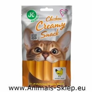 JK Animals Creamy Snack Chicken kremowy przysmak dla kota kurczak 5x 15g