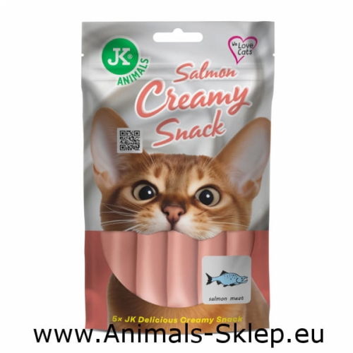 JK Animals Creamy Snack Salmon kremowy przysmak dla kota łosoś 5x 15g