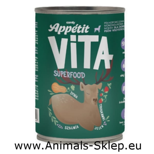 Comfy Appetit Vita puszka dla psa jeleń 400g
