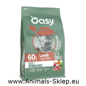 Oasy Superior Sterilized Adult Lamb jagnięcina dla kota 1,5kg