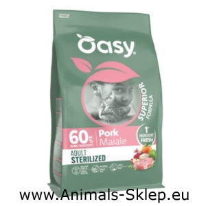 Oasy Superior Sterilized Adult Pork Wieprzowina dla kota 300g