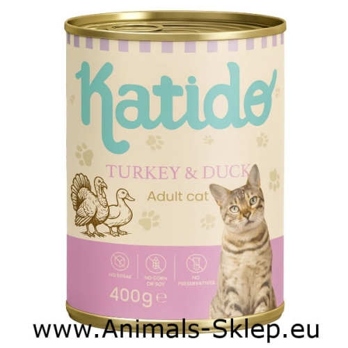 Katido mokra karma dla kota Super Premium indyk kaczka 400g