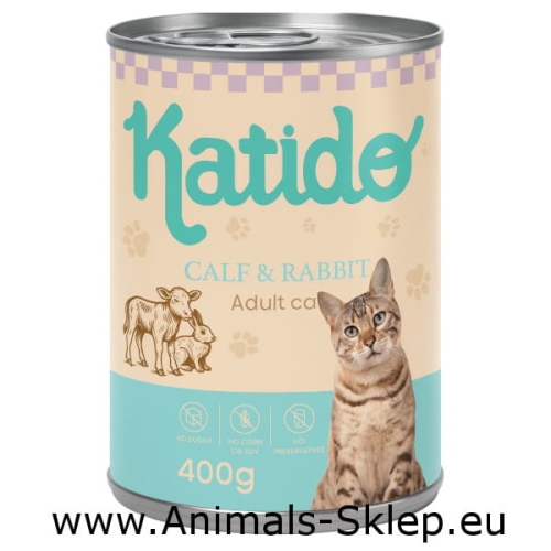Katido mokra karma dla kota Super Premium cielęcina królik 400g