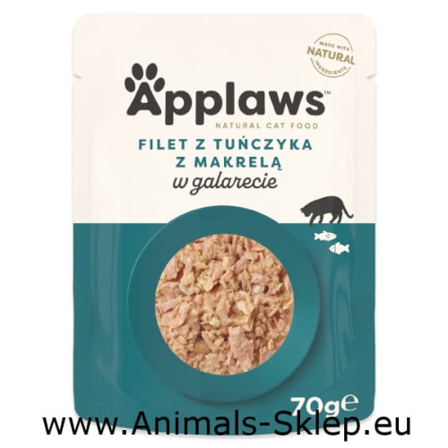 Applaws Cat filet z tuńczyka z makrelą w galaretce dla kota 70g