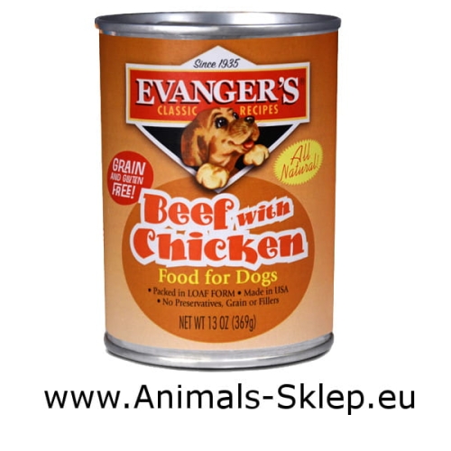Evanger's Classic Beef Chicken wołowina kurczak 369g