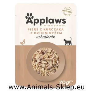 Applaws Cat kurczak z dzikim ryżem w bulionie dla kota 70g