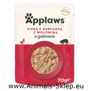 Applaws Cat pierś z kurczaka z wołowiną w galaretce dla kota 70g