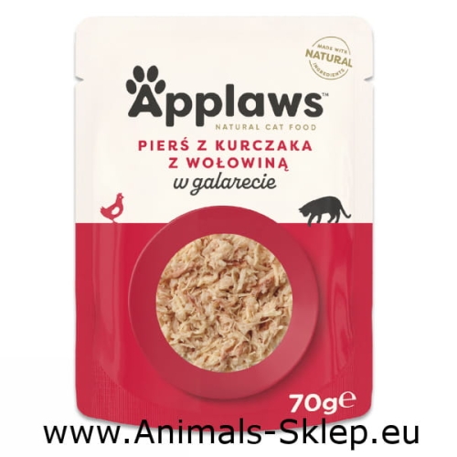 Applaws Cat pierś z kurczaka z wołowiną w galaretce dla kota 70g