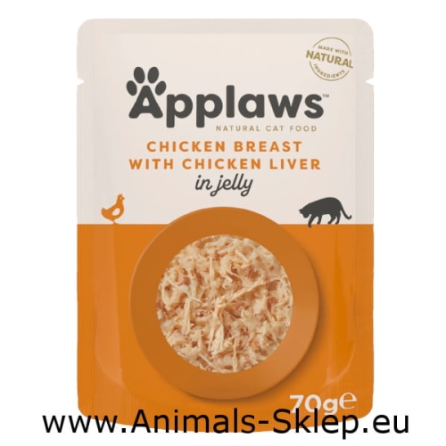 Applaws Cat pierś z kurczaka z wątróbką w galaretce dla kota 70g
