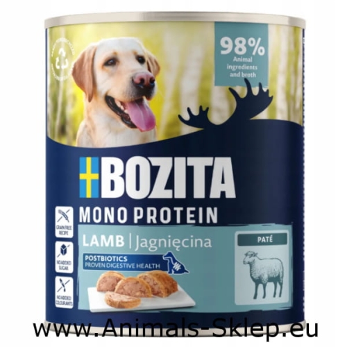 Bozita Mono Protein Lamb jagnięcina Pasztet monobiałkowa puszka dla psa 800g