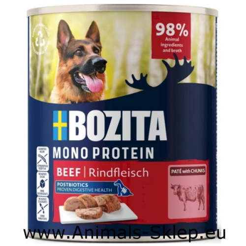 Bozita Mono Protein Beef wołowina Pasztet monobiałkowa puszka dla psa 800g