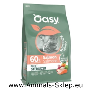 Oasy Superior Adult Sterilized Salmon łosoś dla kota 300g