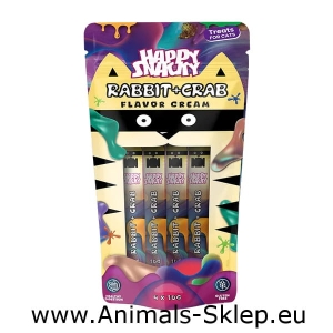 Happy Snacky przysmak w kremie o smaku królika z krabem 4x10g