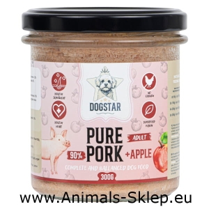 DogStar Pure wieprzowina z jabłkiem słoik 300g