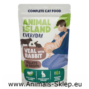 Animal Island Everyday fileciki w rosole cielęcina królik 85g