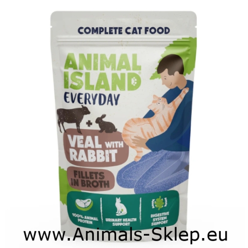 Animal Island Everyday fileciki w rosole cielęcina królik 85g