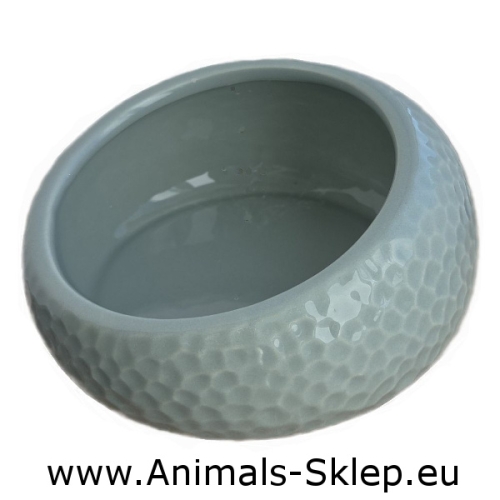 Yarro miska ceramiczna dla kota profilowana szałwiowa 14x7cm