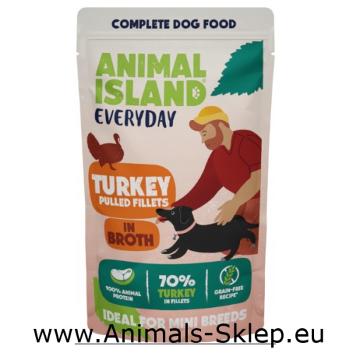Animal Island Everyday szarpane fileciki w rosole indyk 150g