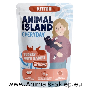 Animal Island Everyday kitten fileciki w rosole indyk królik 85g