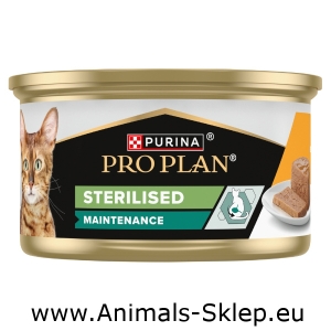 Purina Pro Plan Adult Sterilised Maintenance mus kurczak puszka 85g