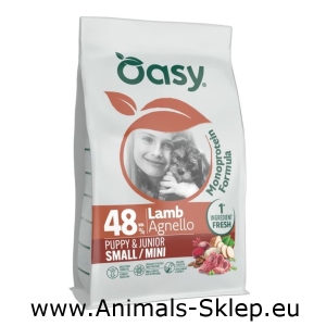 Oasy Monoprotein Small Mini Puppy  jagnięcina 2kg