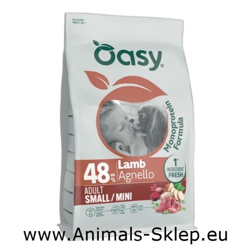 Oasy Monoprotein Small Mini Adult jagnięcina 2kg