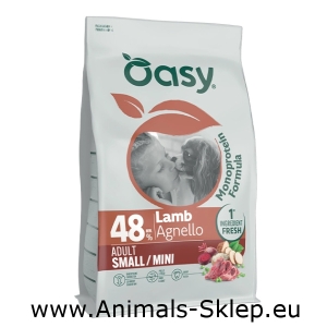 Oasy Monoprotein Small Mini Adult jagnięcina 800g